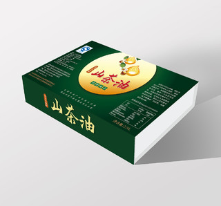 绿色简约油茶宣传包装油茶包装盒礼品盒山茶油包装包装